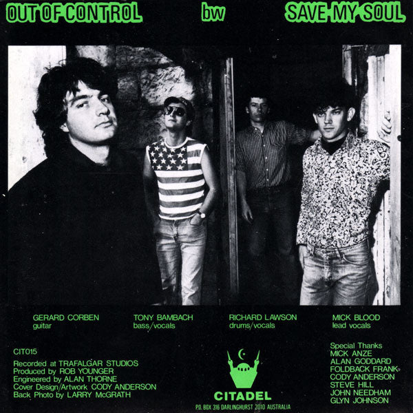 Lime Spiders* : Out Of Control (7", Single)
