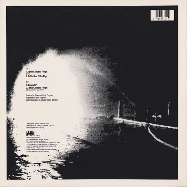 Genesis : Tonight, Tonight, Tonight (Remix Long Version) (12", Single, AR)