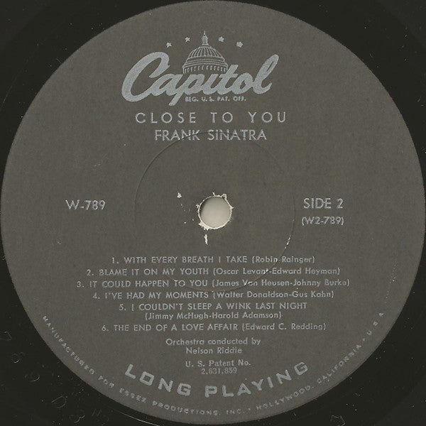 Frank Sinatra : Close To You (LP, Album, Mono, Scr)