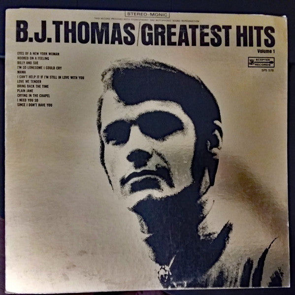 B.J. Thomas : Greatest Hits Volume 1 (LP, Comp, Gat)
