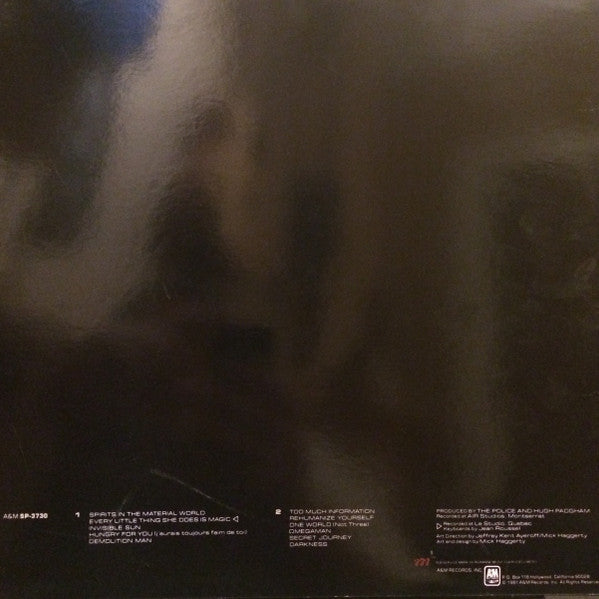 The Police : Ghost In The Machine (LP, Album, San)