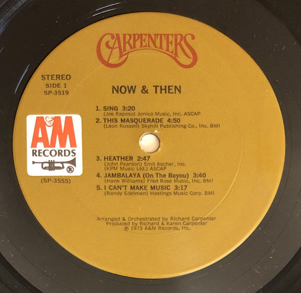 Carpenters : Now & Then (LP, Album, San)