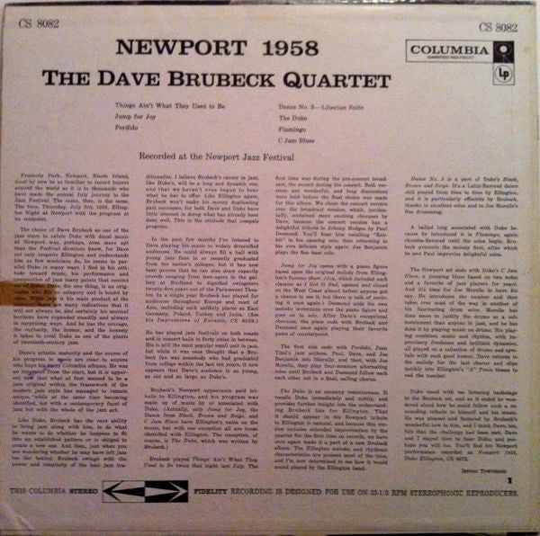 Buy The Dave Brubeck Quartet : Newport 1958 (LP, Album) Online for