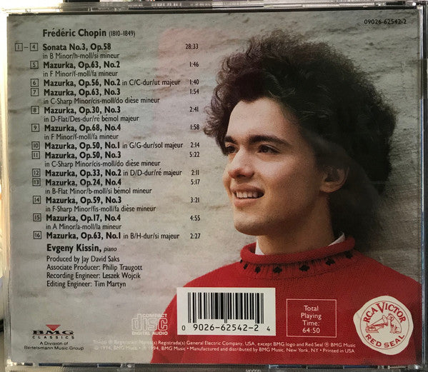 Yevgeny Kissin : Chopin, Volume 2 - Sonata No.3  - Mazurkas (CD, Album)