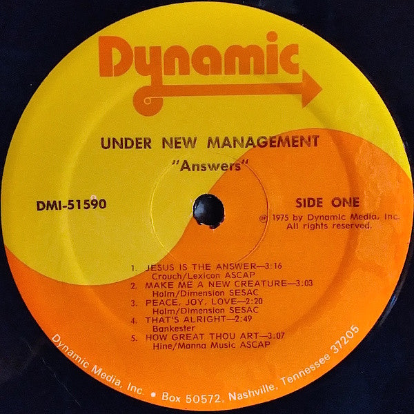 Under New Management : Answers (LP, Album)