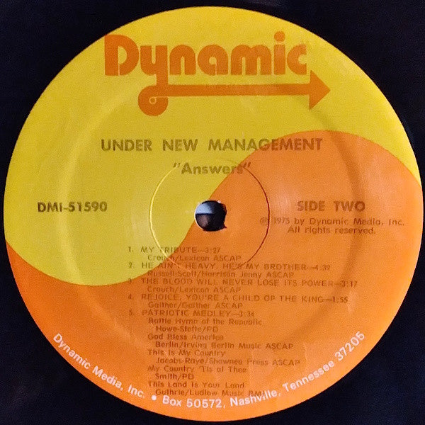 Under New Management : Answers (LP, Album)