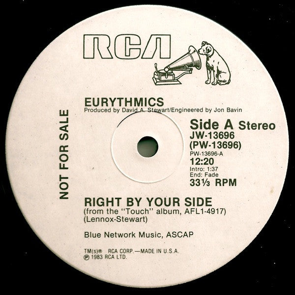 Eurythmics : Right By Your Side (12", Promo)