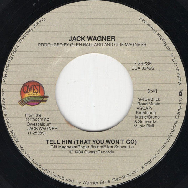 Jack Wagner : All I Need (7", Single, Styrene, All)