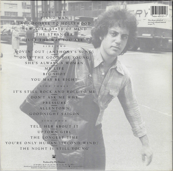 Billy Joel : Greatest Hits Volume I & Volume II (2xLP, Comp, Car)