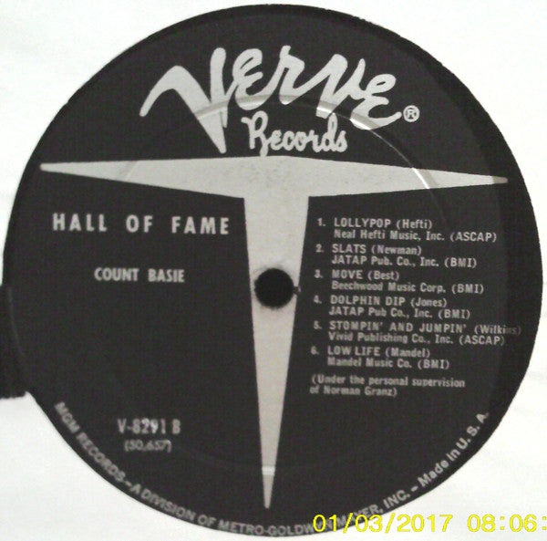 Count Basie : Hall Of Fame (LP, Album, Mono, RE)
