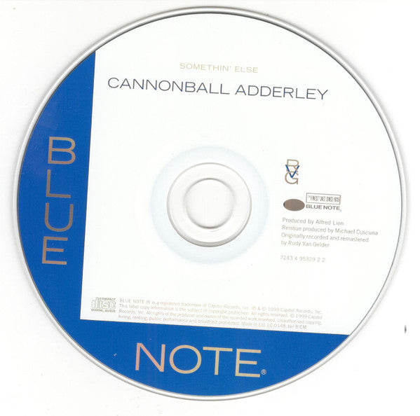 Cannonball Adderley : Somethin' Else (CD, Album, RE, RM)