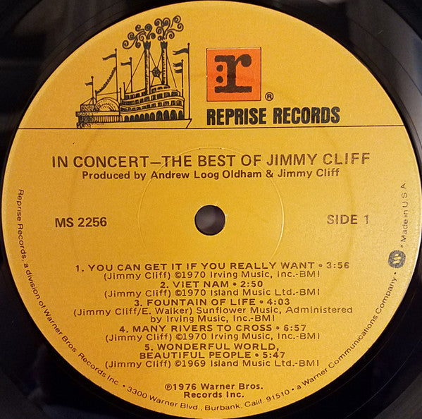 Jimmy Cliff : In Concert - The Best Of Jimmy Cliff (LP, Album, Win)