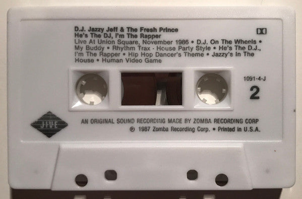 DJ Jazzy Jeff & The Fresh Prince : He's The DJ, I'm The Rapper (Cass, Album, Whi)