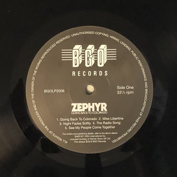 Zephyr (2) : Going Back To Colorado (LP, Album, RE, RM)
