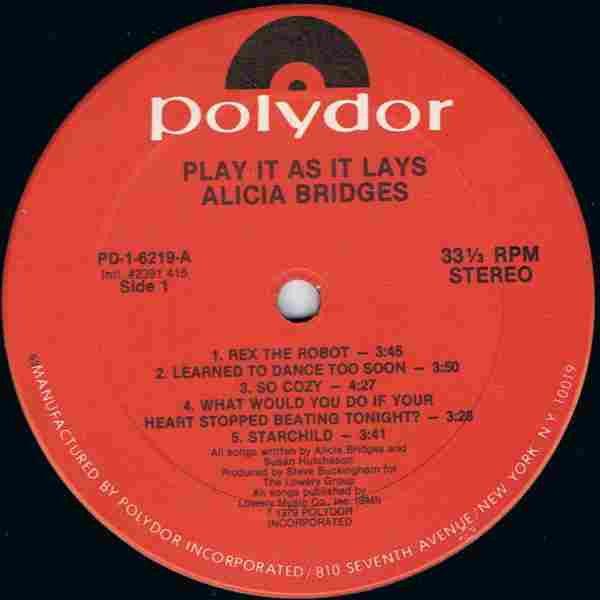 Alicia Bridges : Play It As It Lays (LP, Album)