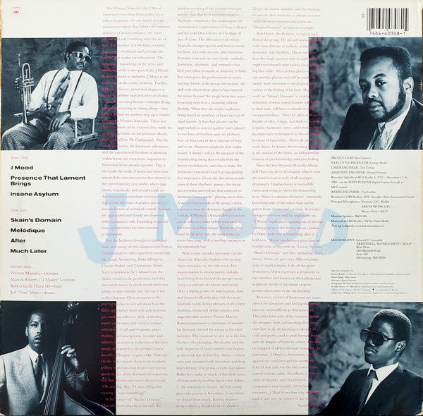 Wynton Marsalis : J Mood (LP, Album, Car)