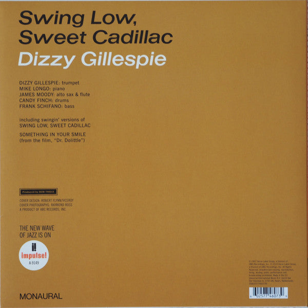 Dizzy Gillespie : Swing Low, Sweet Cadillac (LP, Album, Mono, RE)