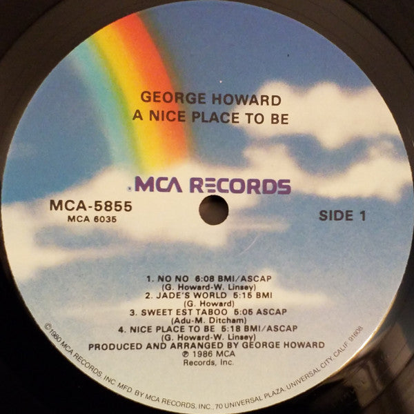 George Howard : A Nice Place To Be (LP, Album, Glo)