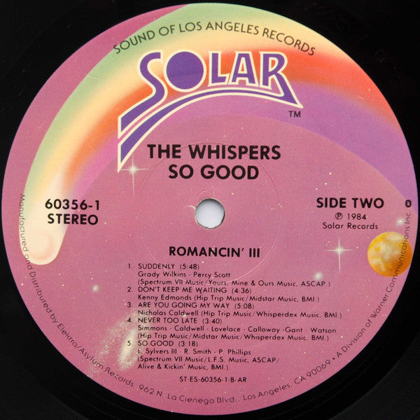 The Whispers : So Good (LP, Album, All)