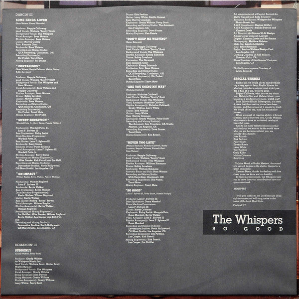The Whispers : So Good (LP, Album, All)