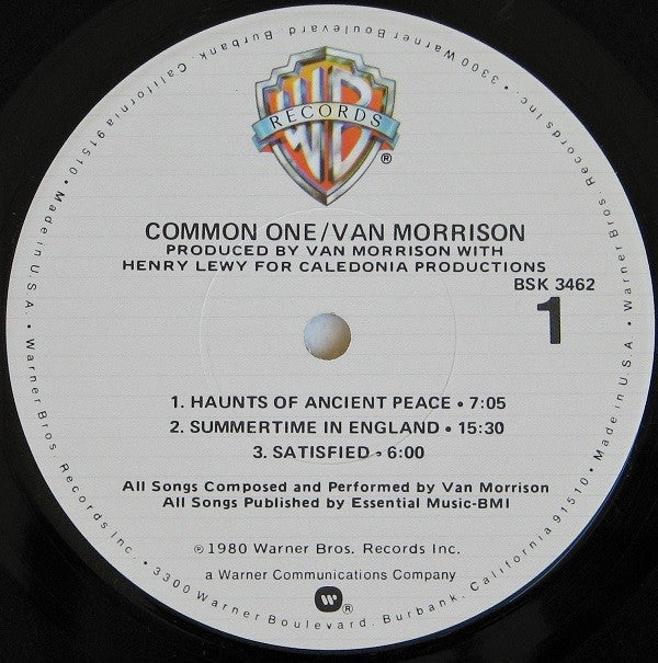 Van Morrison : Common One (LP, Album, Los)