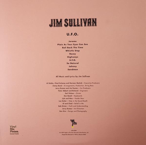 Jim Sullivan (3) : U.F.O. (LP, Album, Club, RE, RM, Cok)
