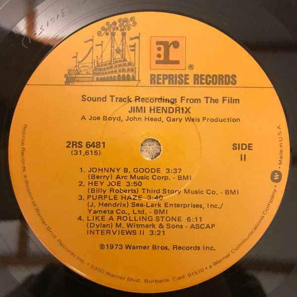 Jimi Hendrix : Sound Track Recordings From The Film Jimi Hendrix (2xLP, Album, Win)