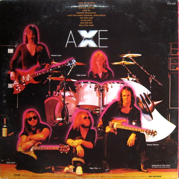 Axe : Living On The Edge (LP, Album, Pin)