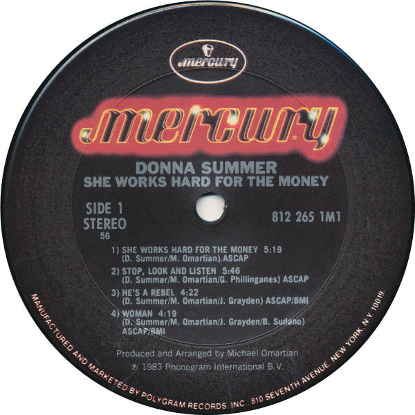 Donna Summer : She Works Hard For The Money (LP, Album, Club, 56 )