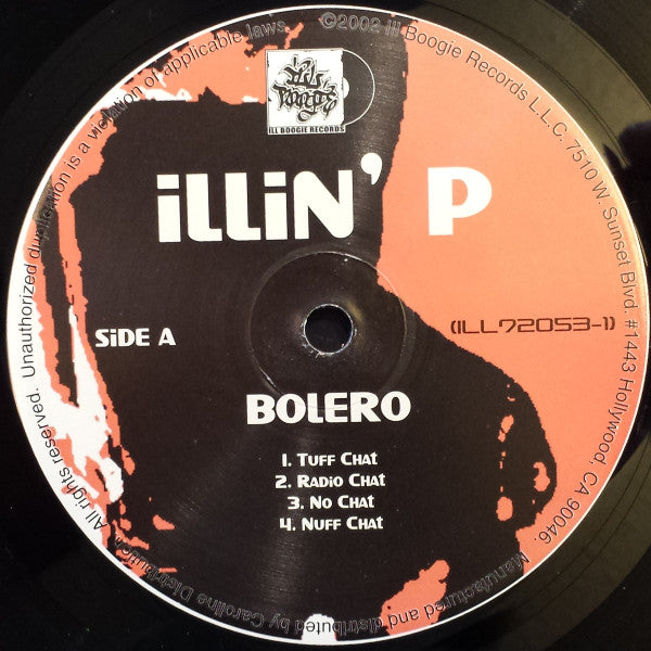 Illin' P : Bolero (12")