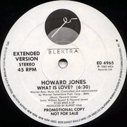 Howard Jones : What Is Love? (12", Promo)