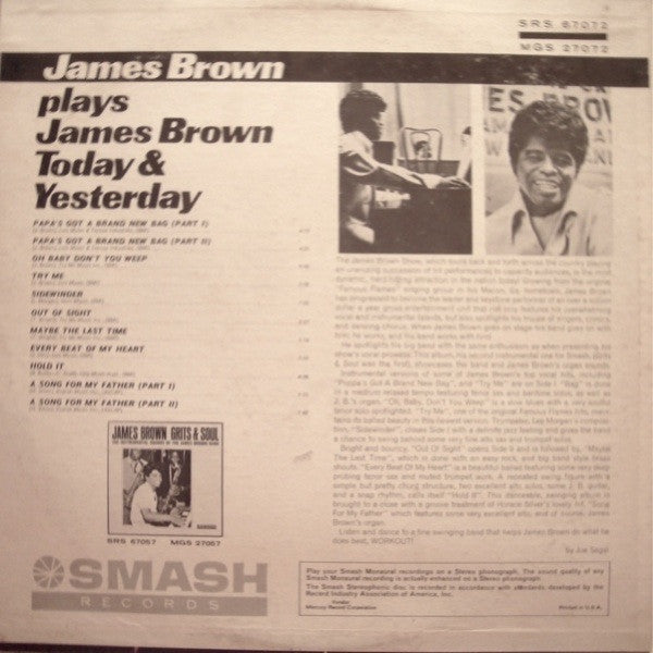 James Brown : James Brown Plays James Brown - Today & Yesterday  (Featuring James Brown At The Organ) (LP, Album, Mono, Ric)