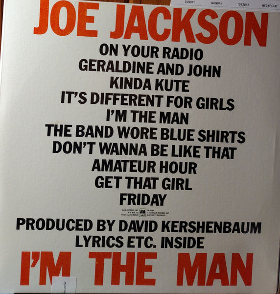 Joe Jackson : I'm The Man (LP, Album, RE, R -)