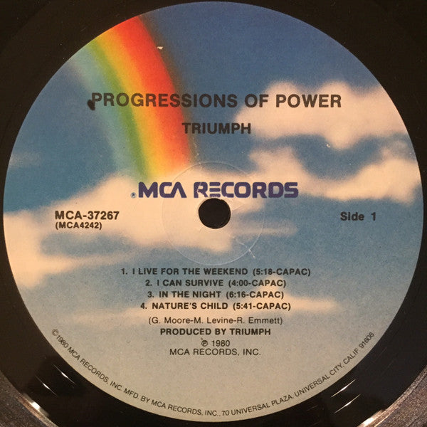 Triumph (2) : Progressions Of Power (LP, Album, RE, RM, Pin)