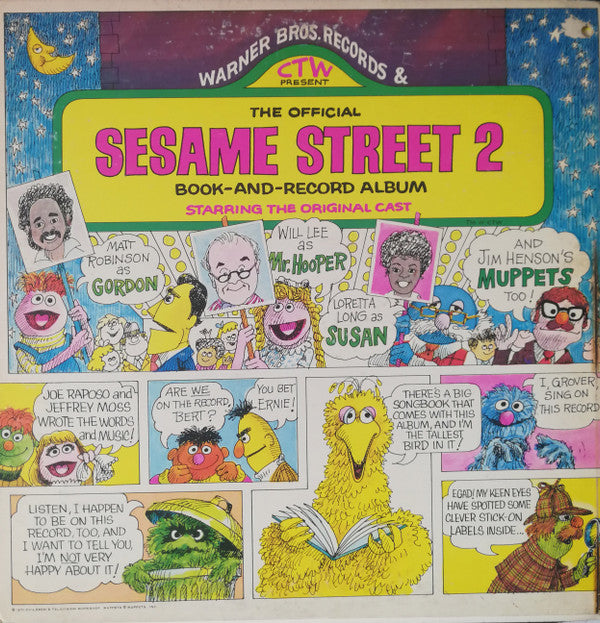 Sesame Street Starring The Original Cast* : The Official Sesame Street 2 Book-And-Record Album (LP, Album, Ter)