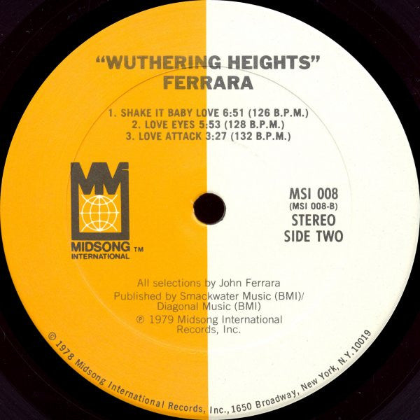 Ferrara : Wuthering Heights (LP, Album)