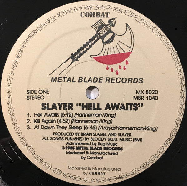 Slayer : Hell Awaits (LP, Album, RE)