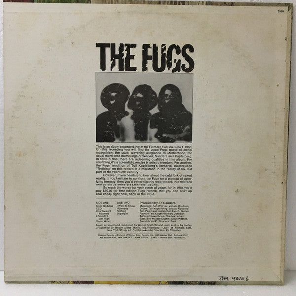 The Fugs : At Last Alive At The Filmore East, Golden Filth (LP, Album, Pit)