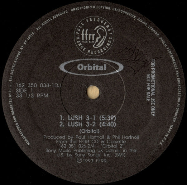 Orbital : Lush 3 (12", Promo)