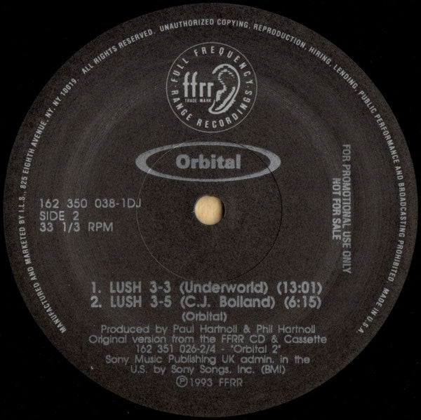 Orbital : Lush 3 (12", Promo)