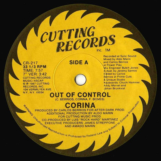 Corina : Out Of Control (12")