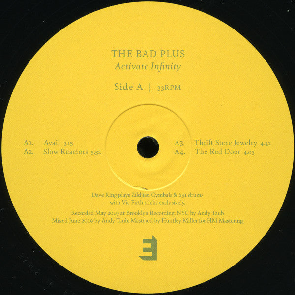 The Bad Plus : Activate Infinity (LP, Album)