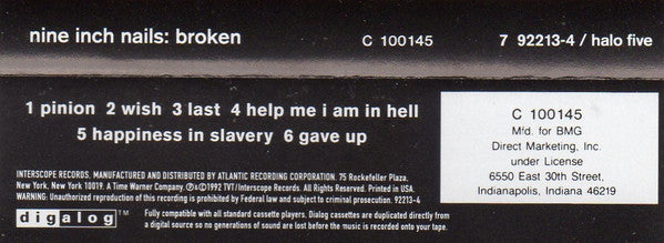 Nine Inch Nails : Broken (Cass, EP, Club, BMG)