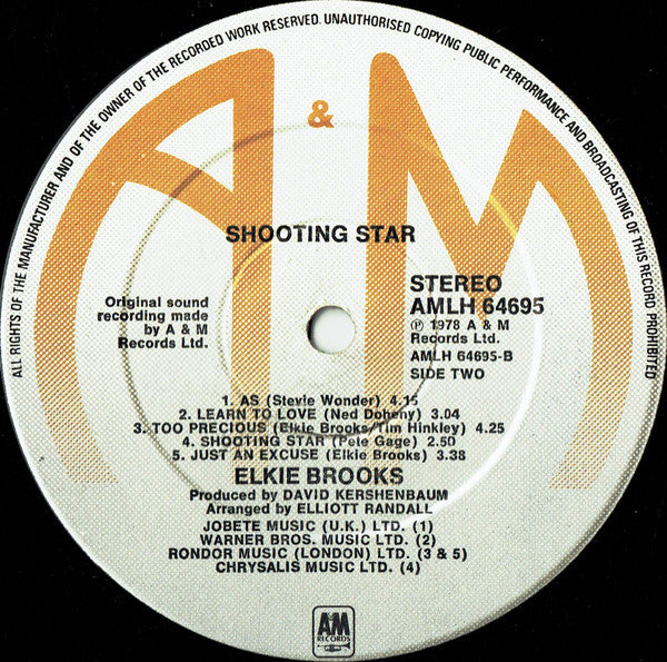 Elkie Brooks : Shooting Star (LP, Album)