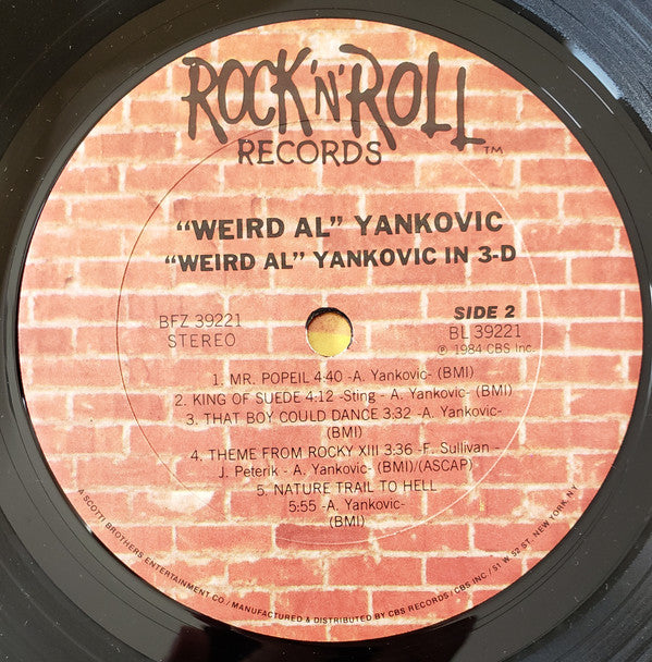 "Weird Al" Yankovic : In 3-D (LP, Album, Car)