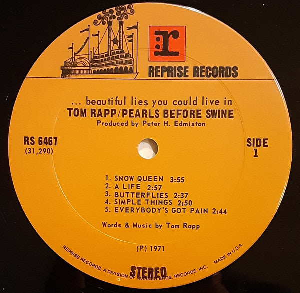 Tom Rapp / Pearls Before Swine : ...Beautiful Lies You Could Live In. (LP, Album, Pit)