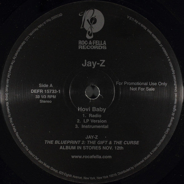 Jay-Z : Hovi Baby / U Don't Know (Remix) (12", Promo)