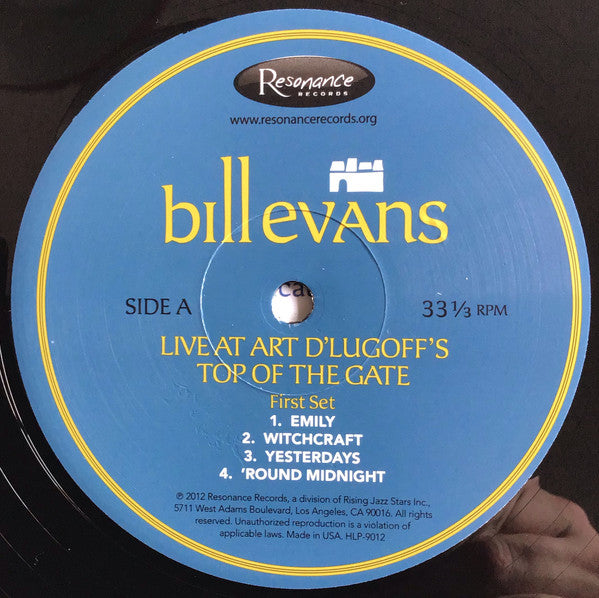 Bill Evans : Live At Art D'Lugoff's Top Of The Gate (2xLP, Album, RSD, Ltd, Num, RE, 180)