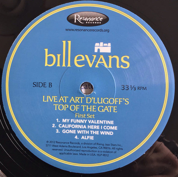 Bill Evans : Live At Art D'Lugoff's Top Of The Gate (2xLP, Album, RSD, Ltd, Num, RE, 180)