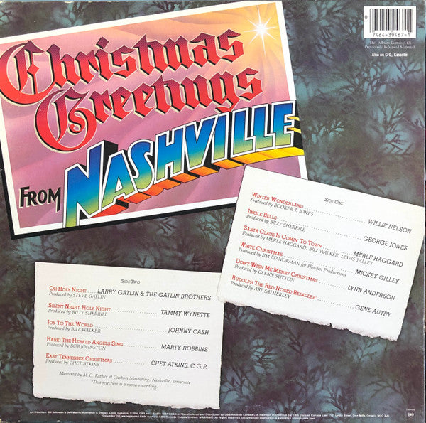 Various : Christmas Greetings From Nashville (LP, Comp, Mono)